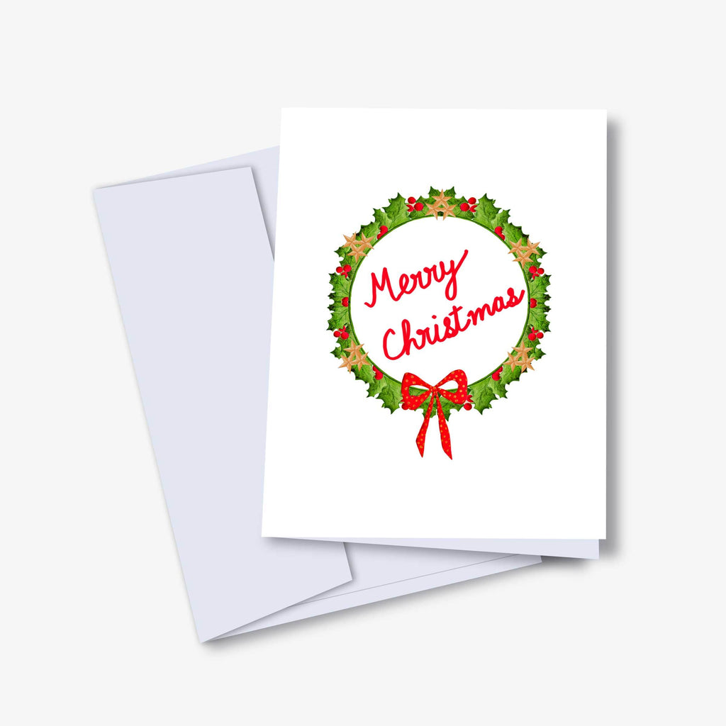 Kannika Art Greeting Card Christmas Wreath Card | Greeting Card