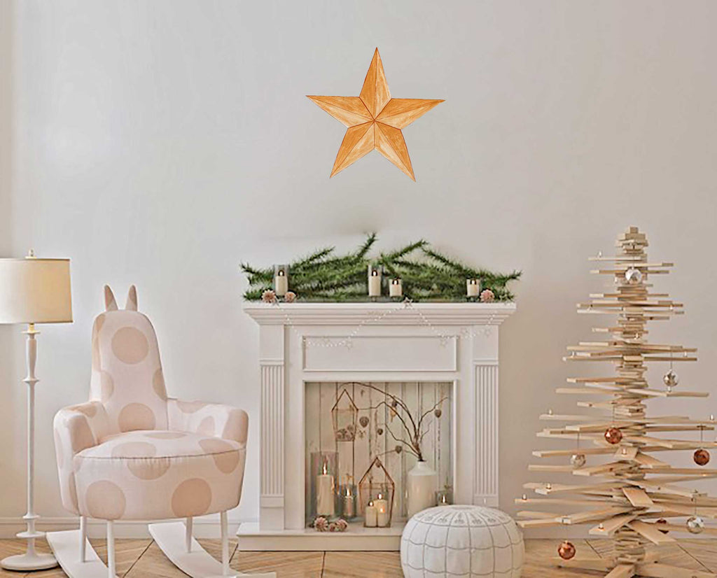 Kannika Art Holiday Decor Christmas Star | Easy Decal