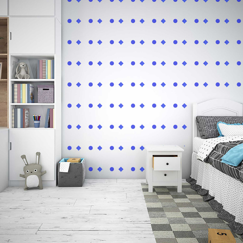 Kannika Art Shape Decal Sets Polka Dots Square Combo  | Shape Decals